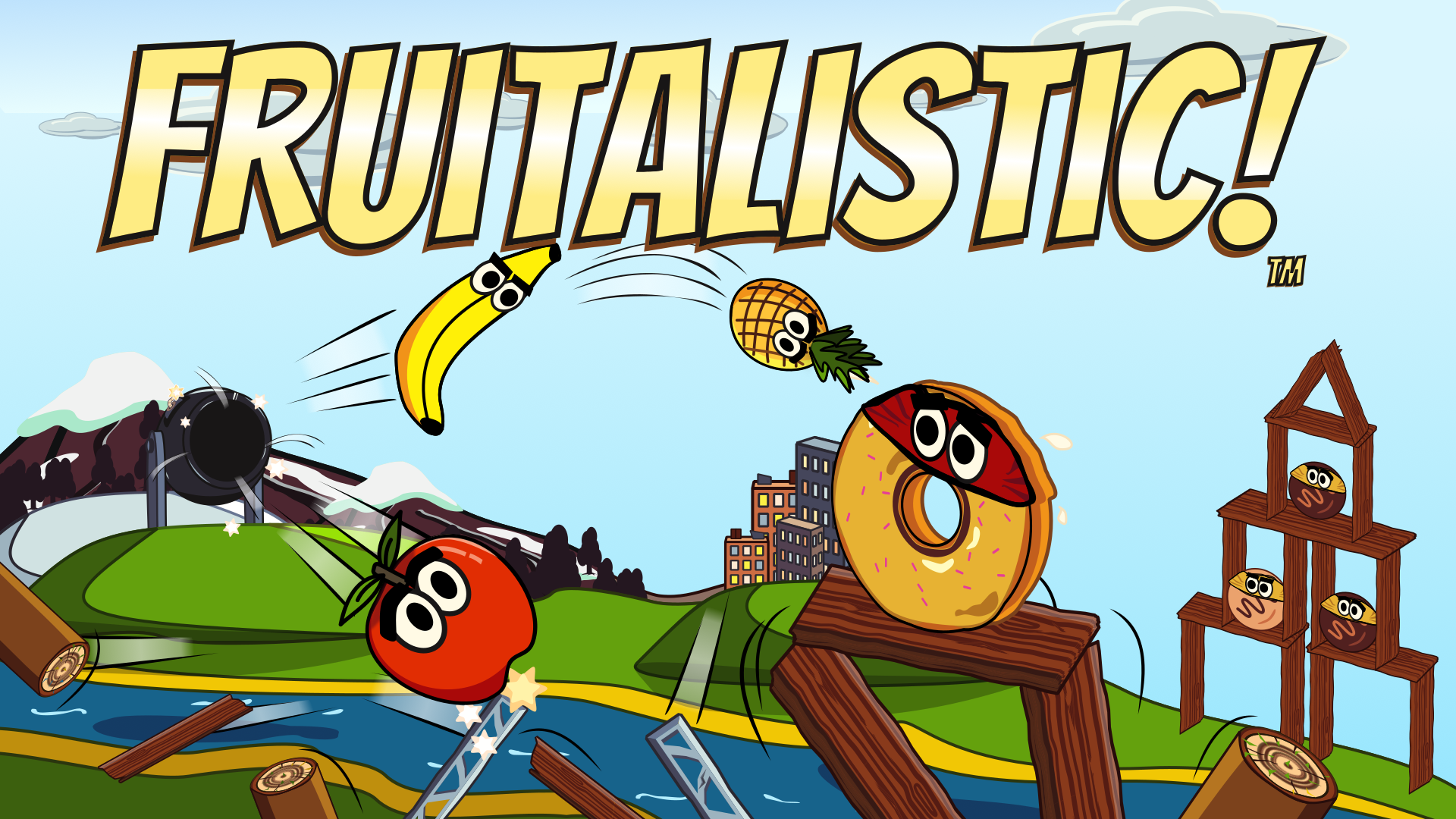 Fruitalistic! Main logo with background